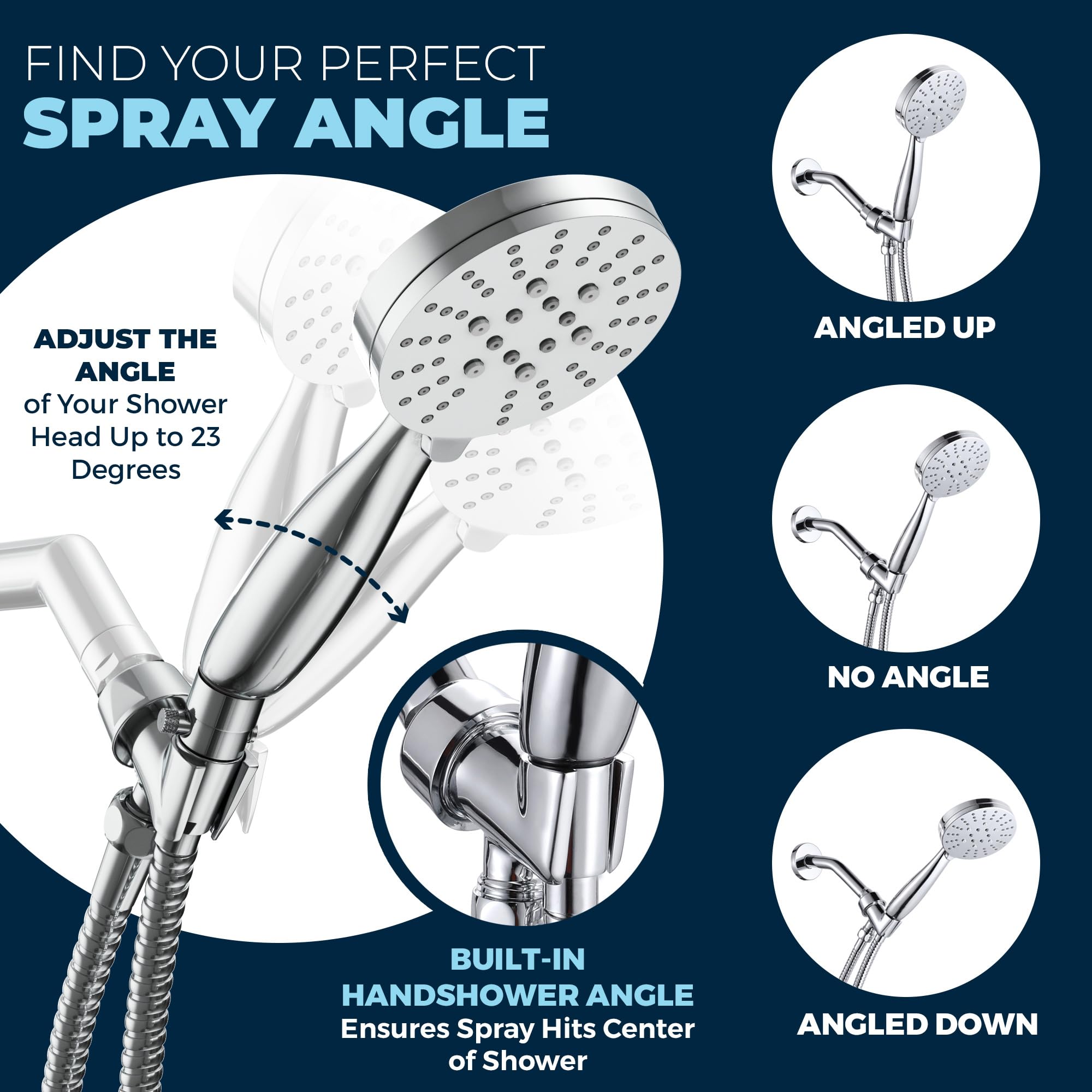 HammerHead Showers chrome finish ideal for pet cleaning and rugged use