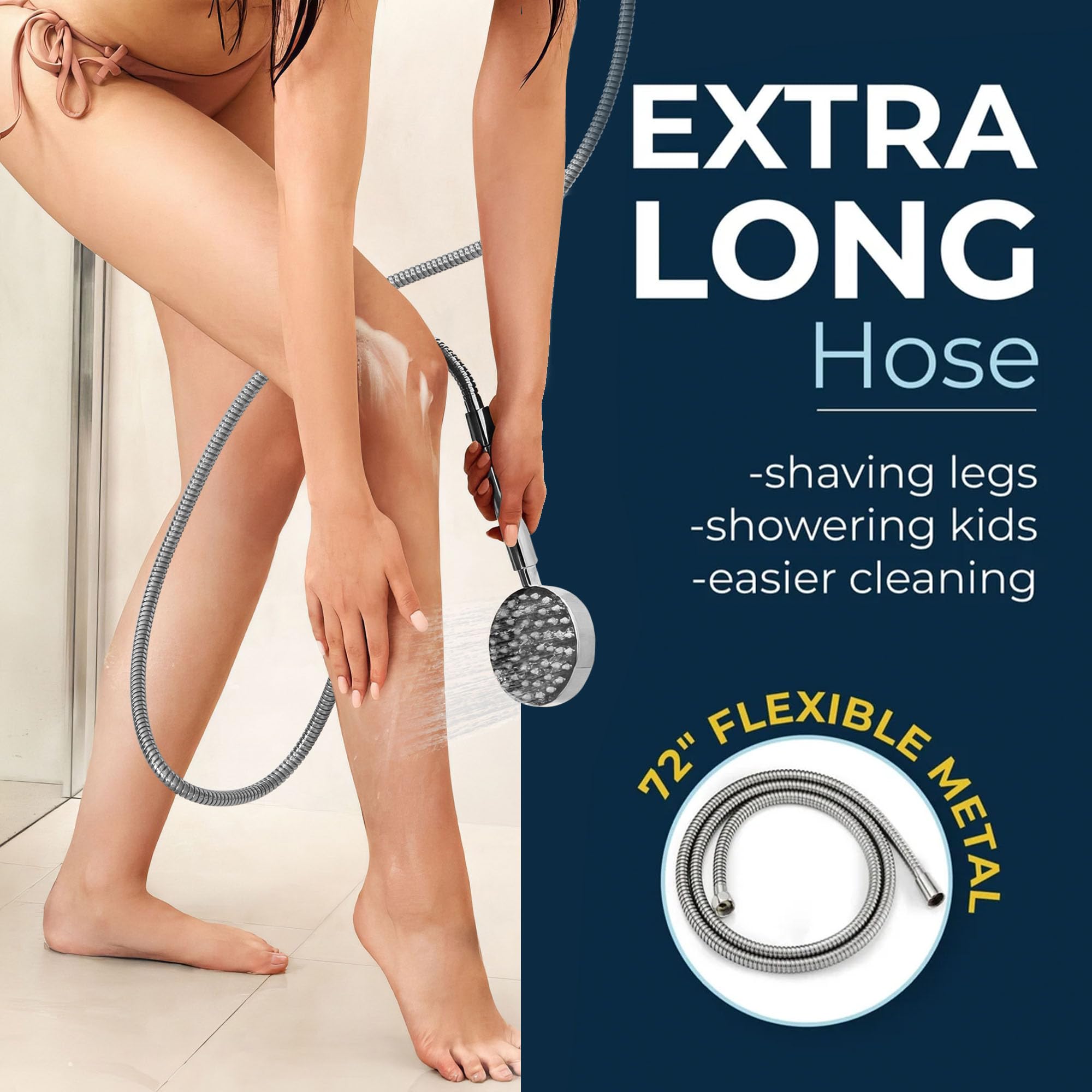Silicone inner tubing ensures cleaner, safer water flow.