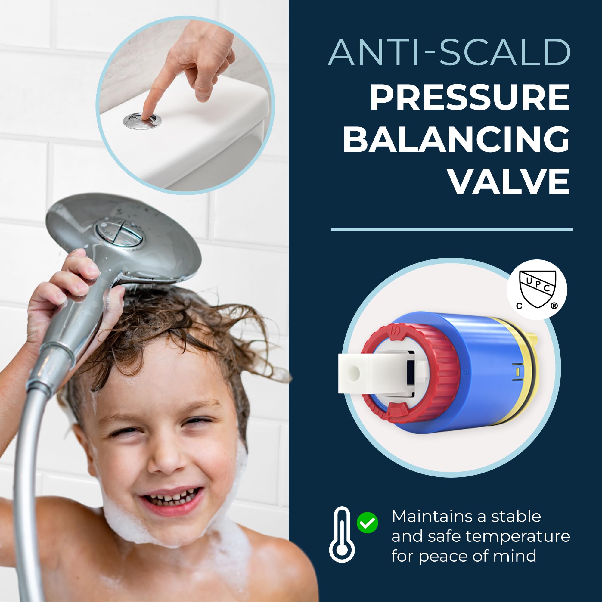Six finishes, including brushed nickel, resist flaking and rust with daily use.