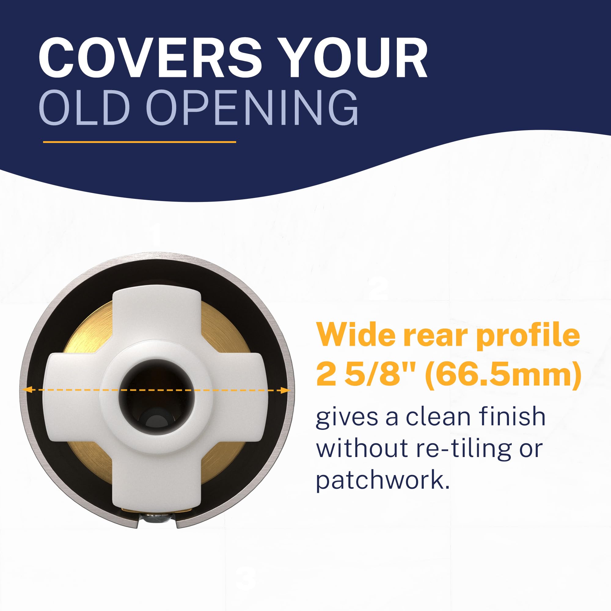 HammerHead Showers slip-fit connection for ½-inch copper pipe enables quick installation.