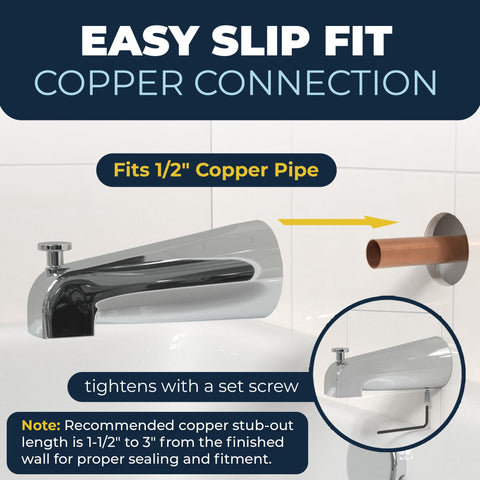 HammerHead slip-fit connection to half-inch copper pipe securely.