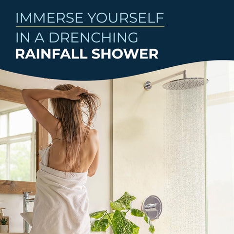 HammerHead Showers stainless steel and brass construction for durable use.