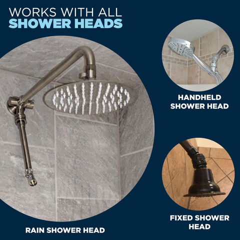 HammerHead Showers adapter shows flow-free design to preserve maximum water pressure