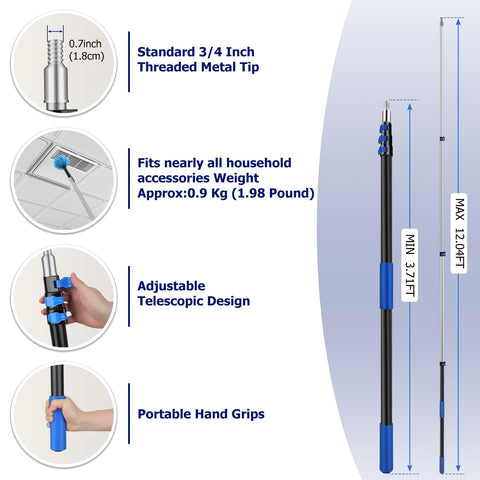 Hammrit multi-purpose household tool extends reach for dusting and painting tasks