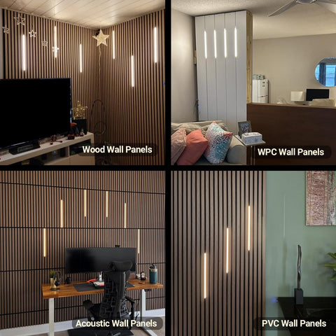 HAMRVL 16-inch light on a slat wall delivers even illumination.