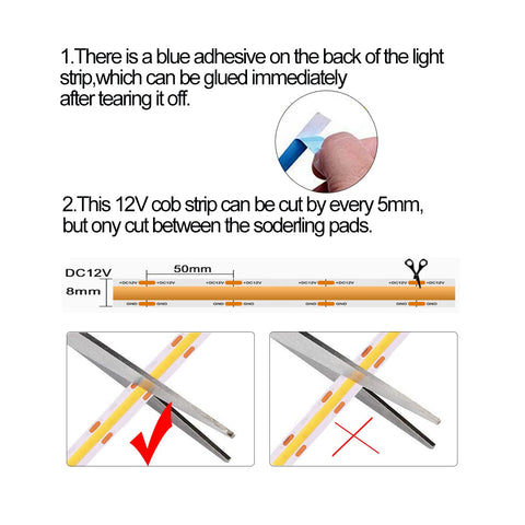 HAMRVL COB red strip, DIY-cuttable feature for custom lengths