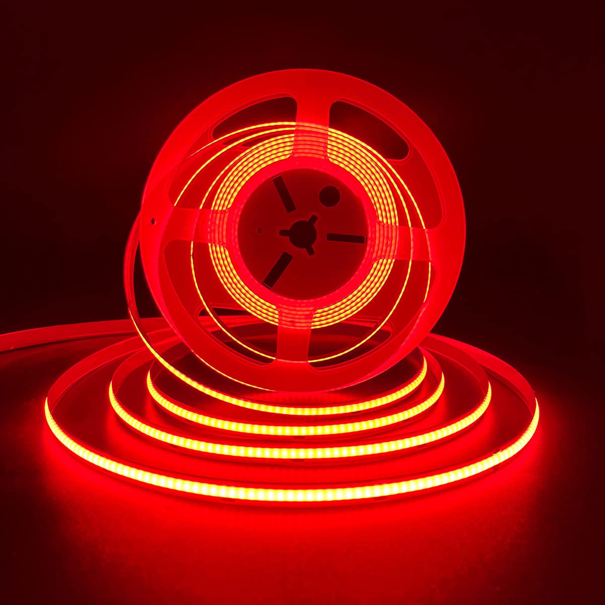 HAMRVL COB red strip, wide view, creates vivid ambient lighting for indoor spaces