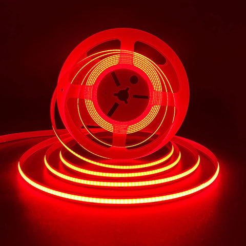 HAMRVL COB red strip, wide view, creates vivid ambient lighting for indoor spaces