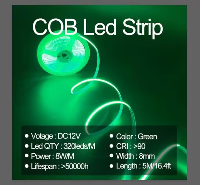 HAMRVL green LED strip for kitchen accent lighting