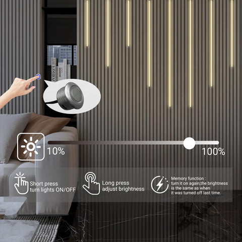 HAMRVL 18-inch wall panel light adds balanced glow to living spaces.