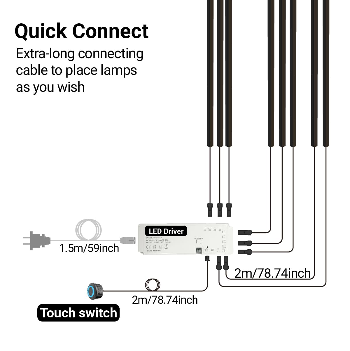 HAMRVL 26-inch wall light highlights longer wood panels with even brightness.