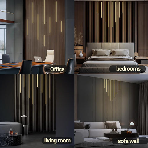 HAMRVL 42-inch panel light spans wide wall panels for cohesive lighting.