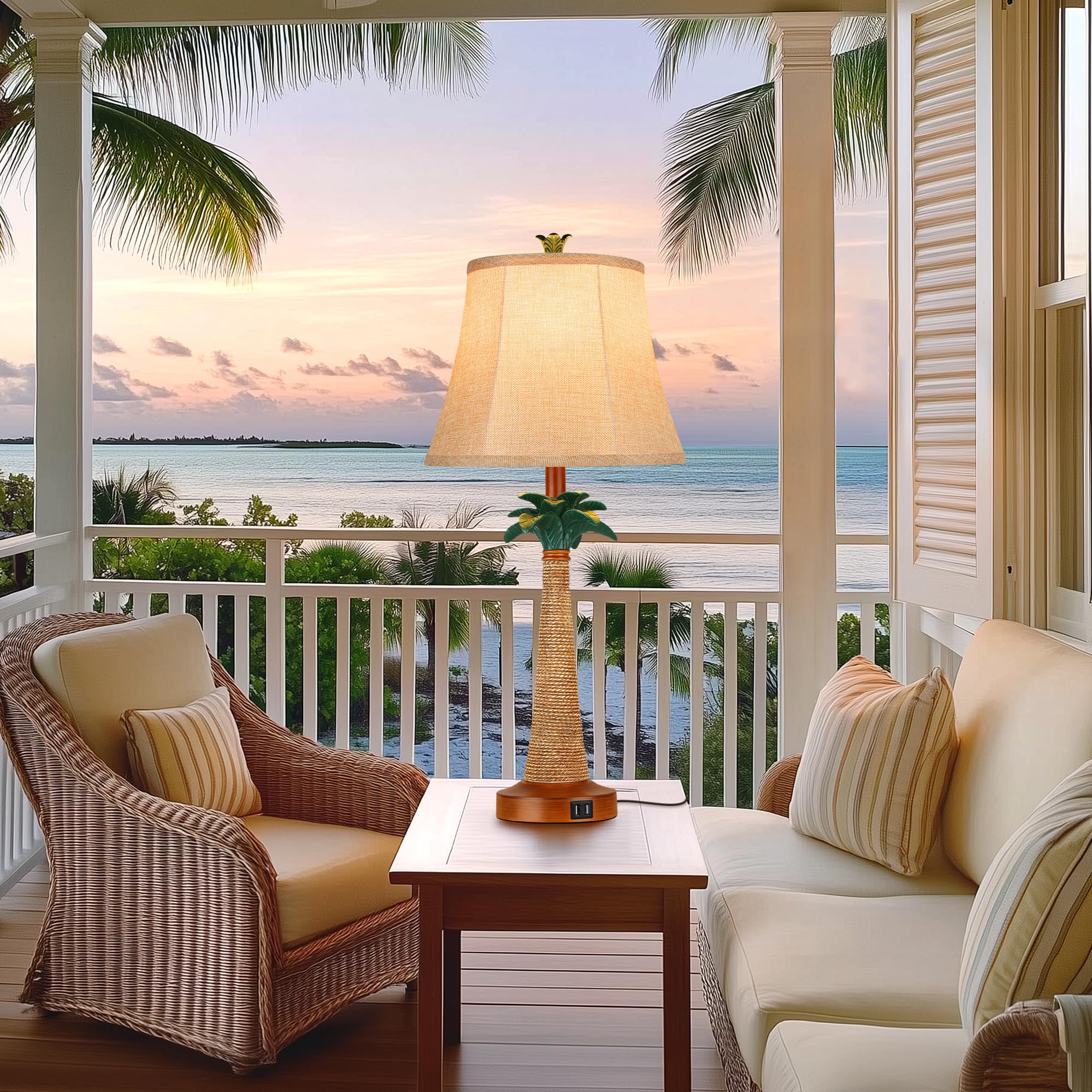 Hamucd coastal decor lamp glow elevates seaside living spaces.
