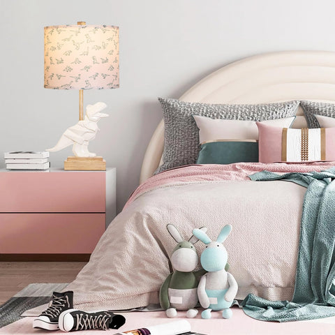 Hamucd dinosaur table lamp enhances kids' rooms with playful charm.