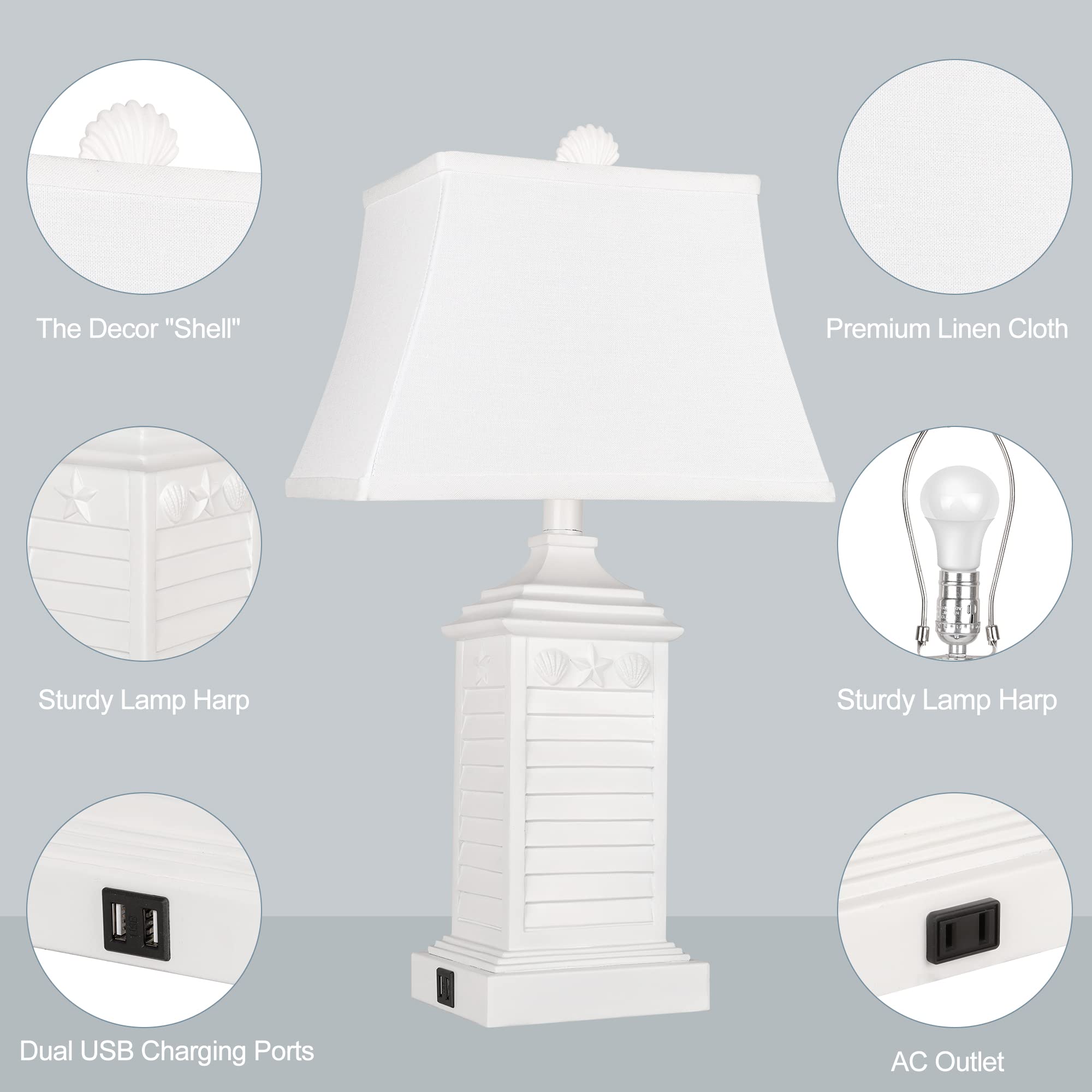 Hamucd 23.6-inch height fits most end tables with a balanced silhouette.