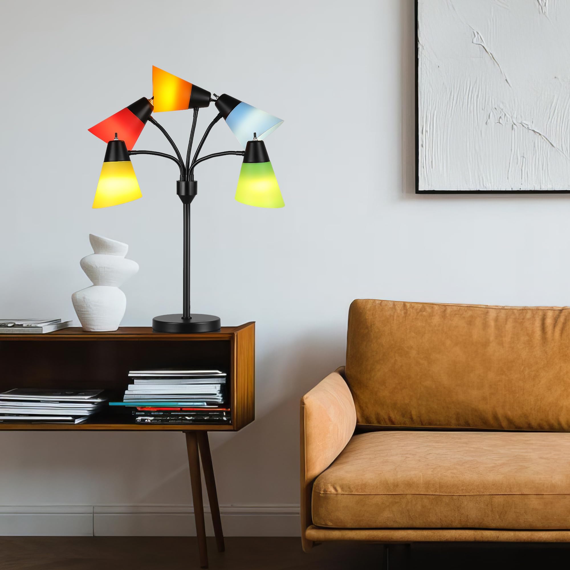Hamucd decorative lamp blends farmhouse and modern styles.
