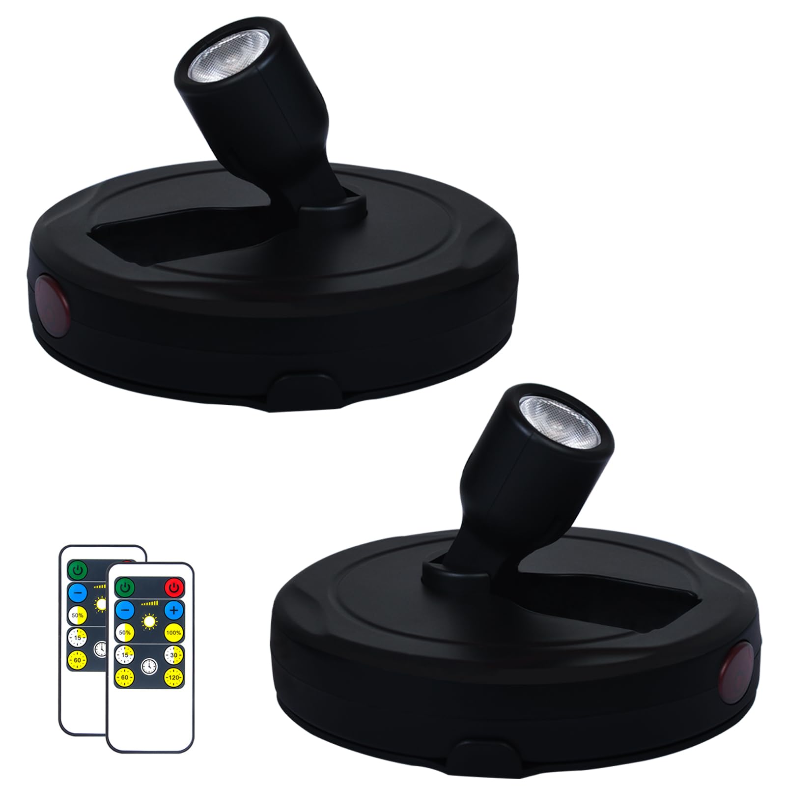 HAMVIDNE LED spotlights with remote control highlight wall art with adjustable brightness.