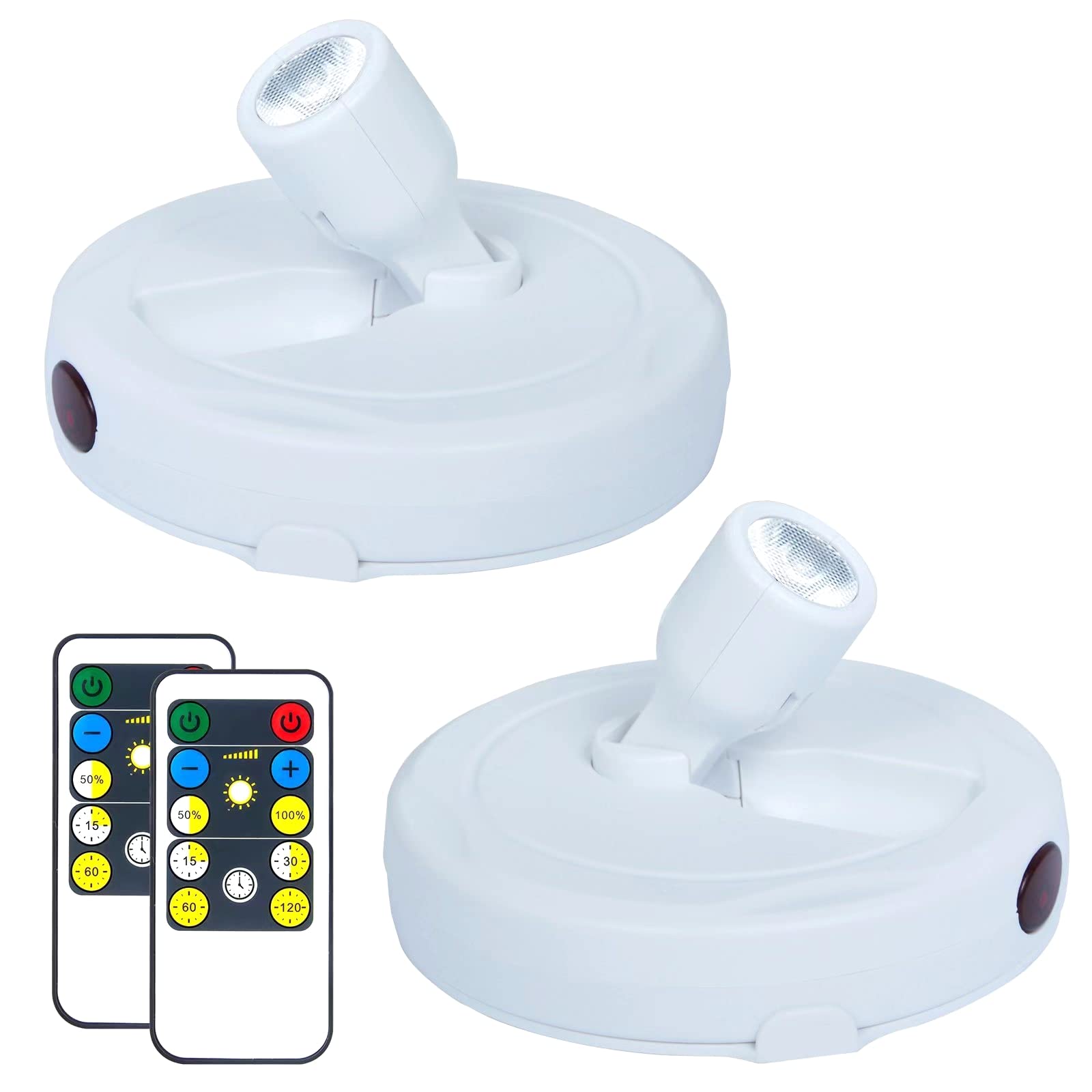 HAMVIDNE wireless LED spotlight on wall art with warm glow for enhanced display