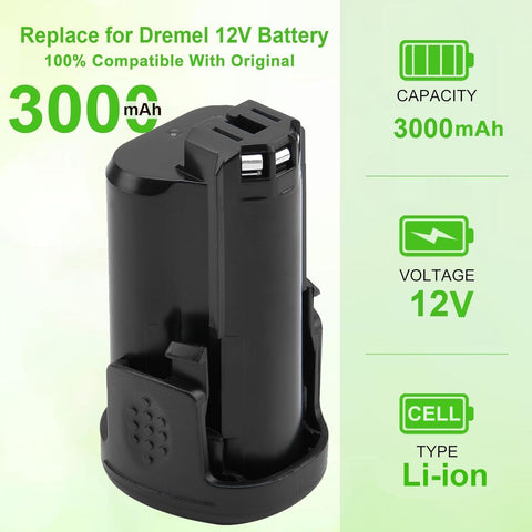 Hanaix 12V 3.0Ah battery for extended cordless use.