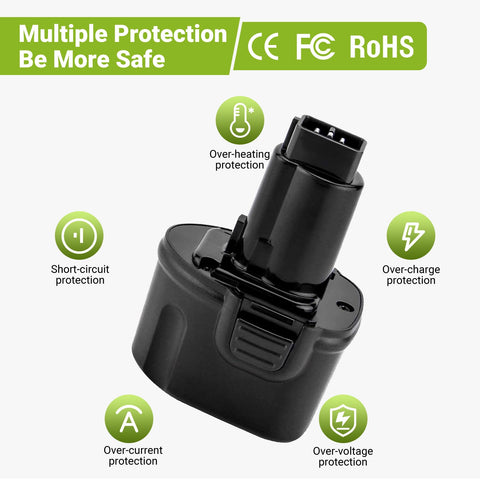 Built-in protection circuit on Hanaix battery close-up