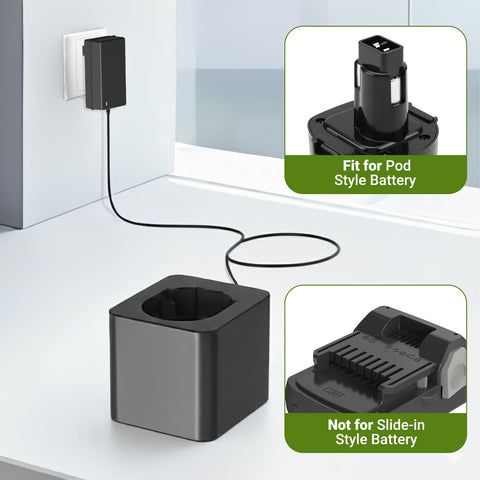 Hanaix supports Dewalt batteries alongside Black & Decker models.