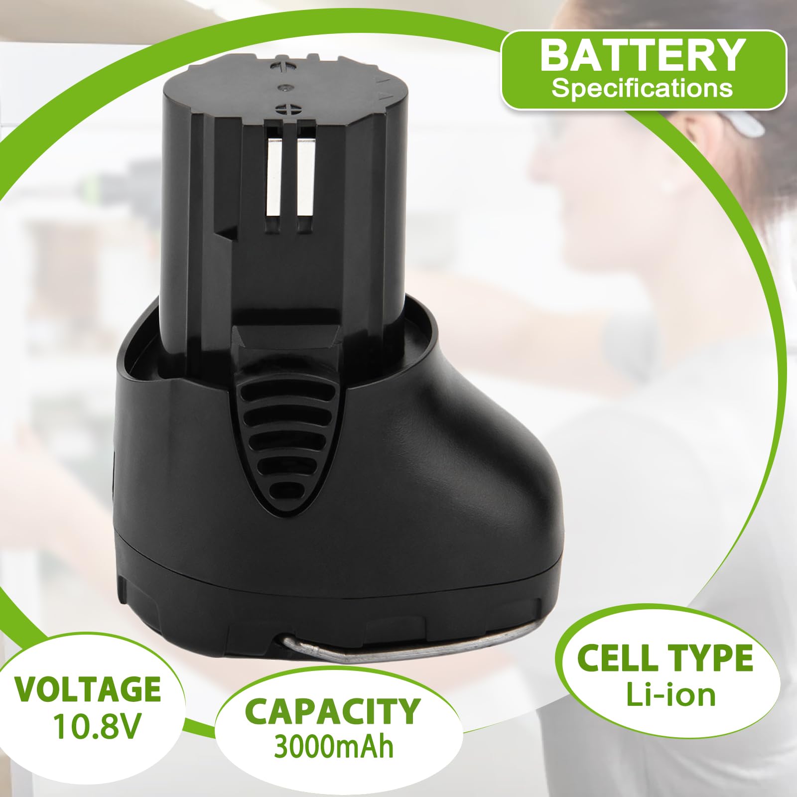 Hanaix 3.0Ah battery for Dremel 855-01 enables quick replacements and consistent power.
