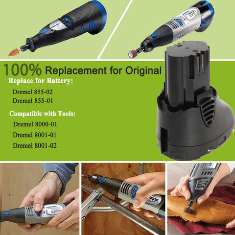 Hanaix replacement battery for Dremel 8000-01 fits snugly for reliable operation.