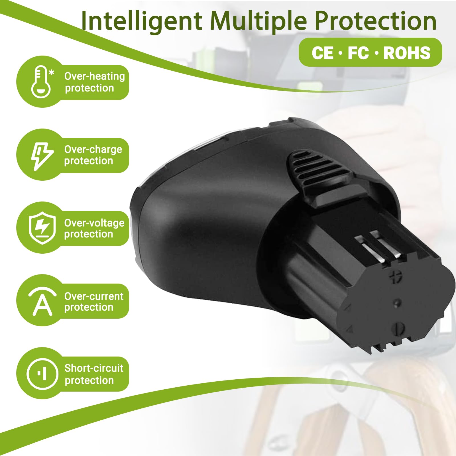 Hanaix replacement battery for Dremel 8001-02 supports long sessions without frequent recharges.