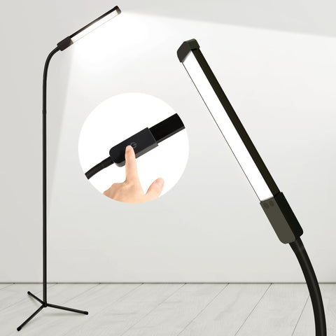 Hanaking floor lamp base and switch enabling easy power control during lash sessions