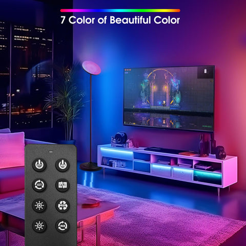 Hanaking RGB color-changing torchiere for ambient mood lighting