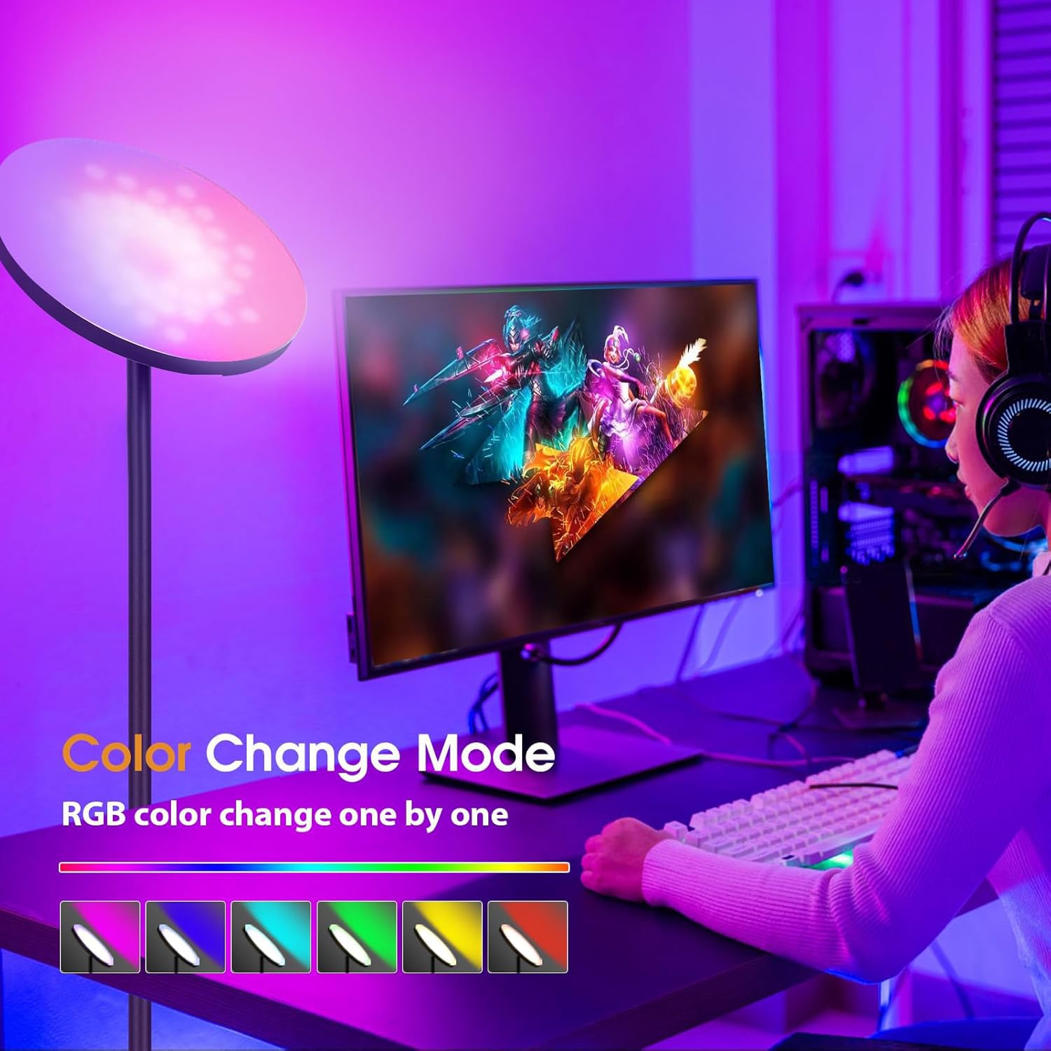 Hanaking lamp tilts 350 degrees for flexible light direction