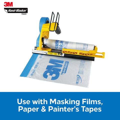 Interior painting setup using Hand-Masker M3000 to protect walls.
