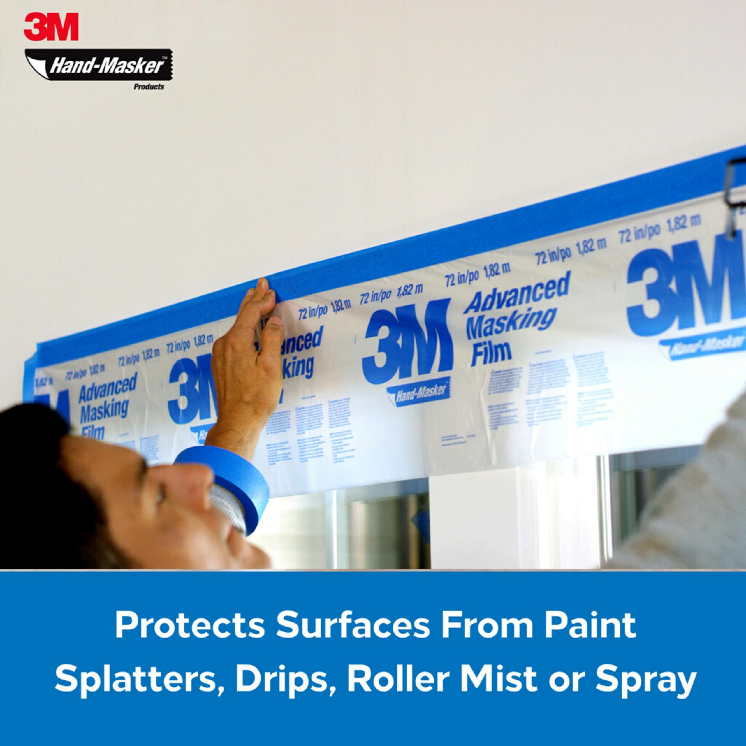Roll of masking tape mounted on the Hand-Masker M3000.