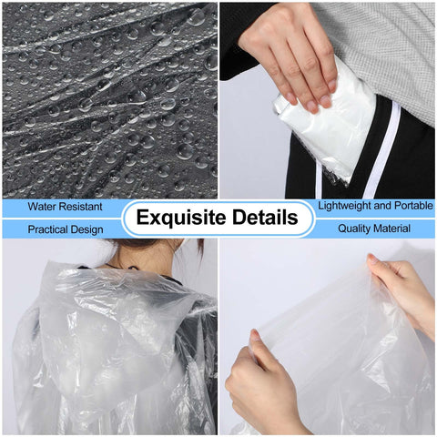 Handepo hooded adult poncho ready for rain during travel and events.
