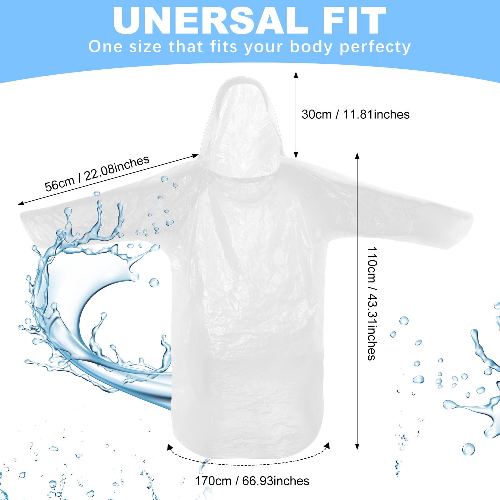 Handepo poncho individually wrapped for easy carrying and hygiene.