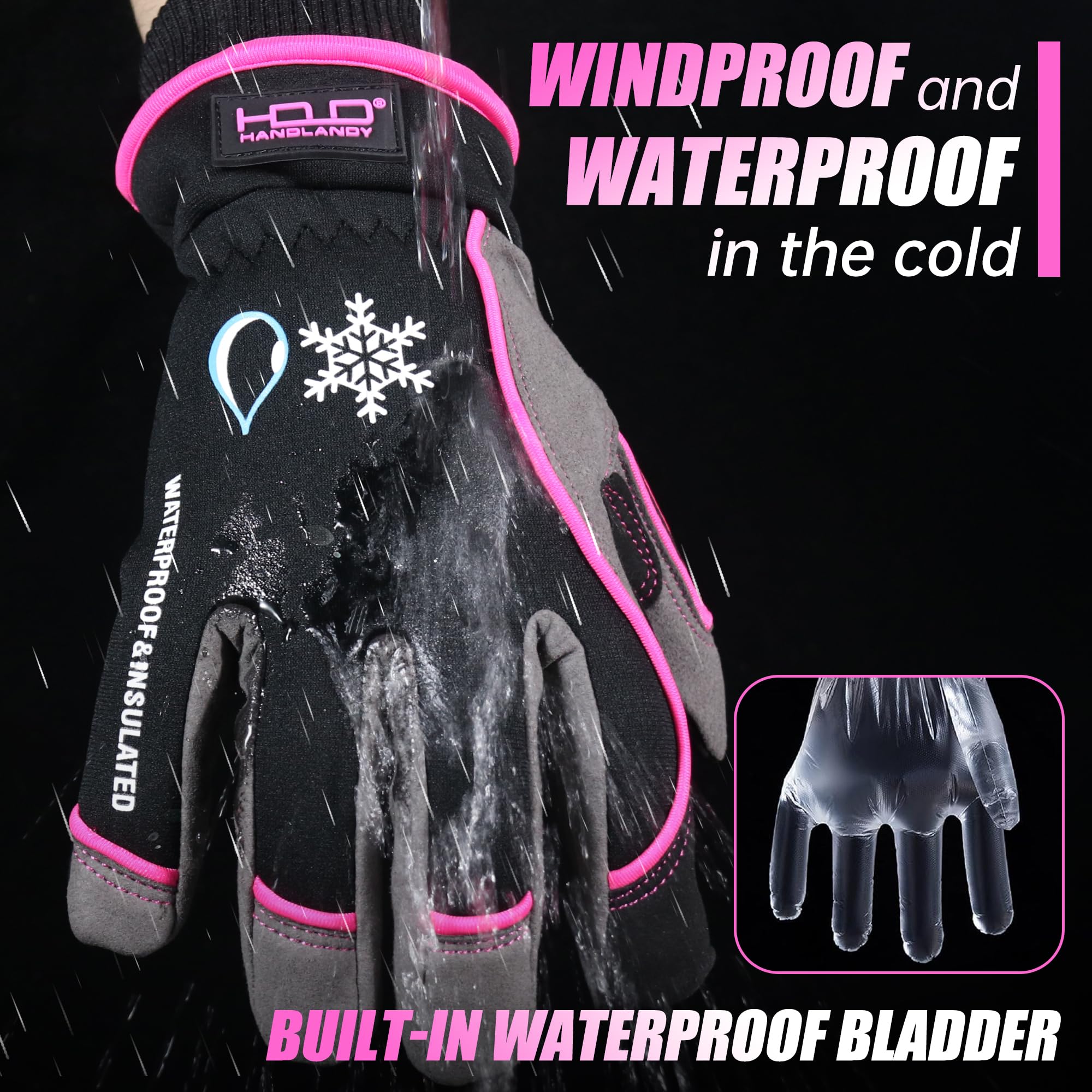 HANDLANDY 3M Thinsulate thermal gloves offering slim warmth and moisture management.