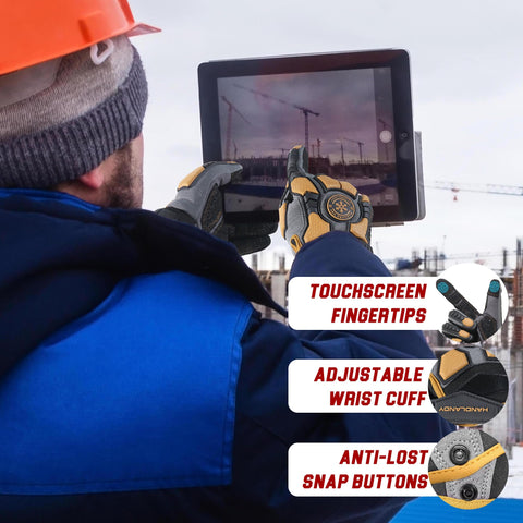 HANDLANDY abrasion-resistant grip glove ideal for heavy-duty outdoor use.