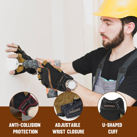 HANDLANDY fingerless design enables true fingertip dexterity for small parts.