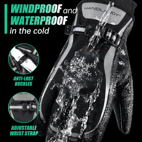 Handlandy gloves with Thinsulate and Warmplush for cozy warmth outdoors