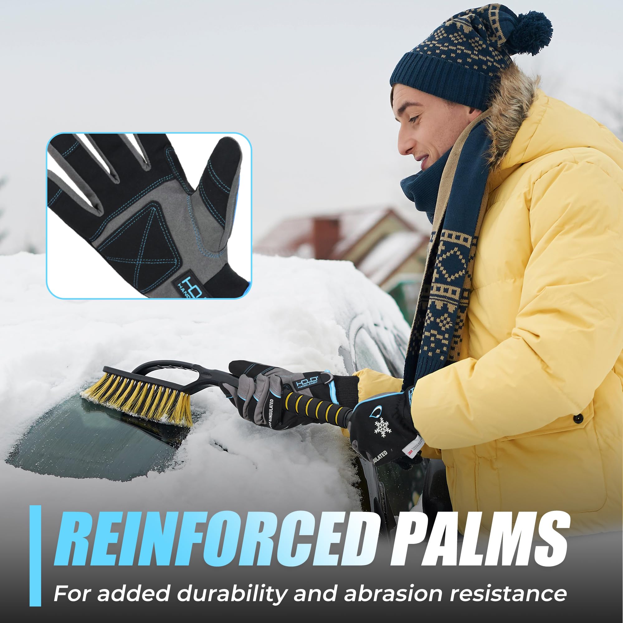 HANDLANDY gloves touchscreen-friendly thumbs and fingers for device use
