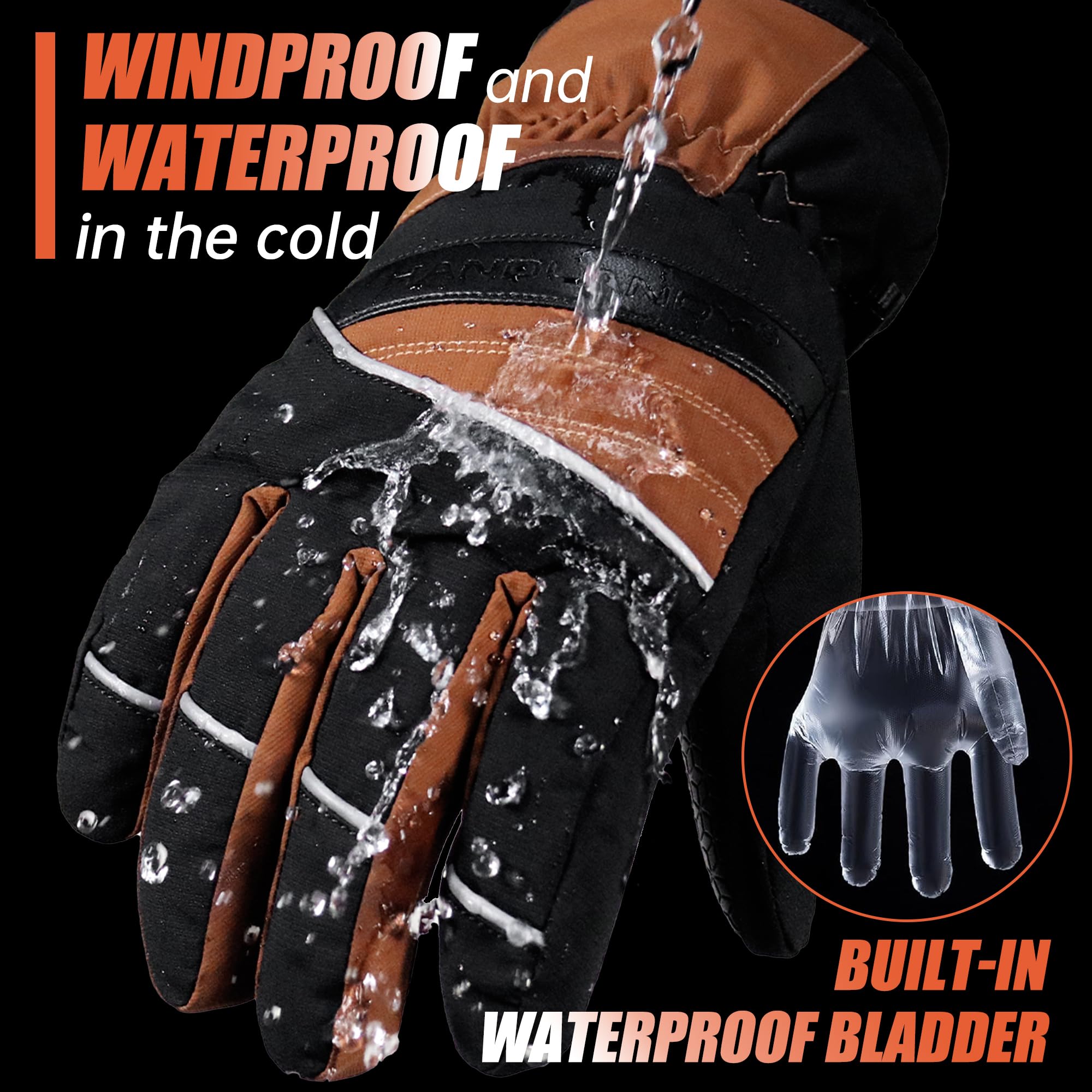 HANDLANDY gloves warmplush lining delivers soft comfort against cold wind.