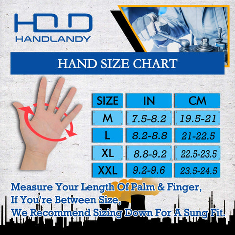 Large-size HANDLANDY work gloves for versatile tasks