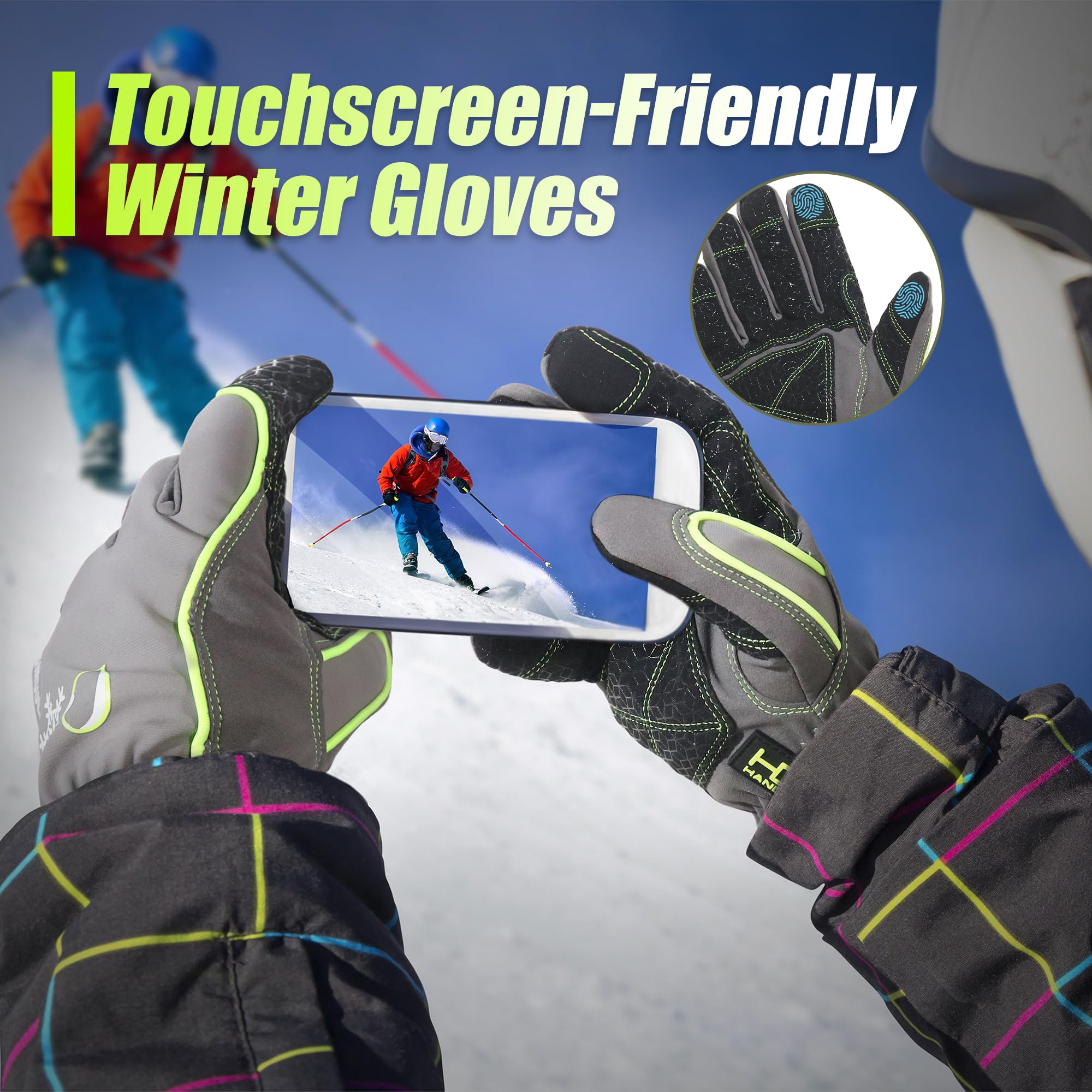 HANDLANDY gloves feature easy-on pull tabs for one-handed adjustments.