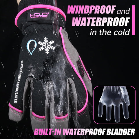 HANDLANDY gloves with reinforced grip for icy surfaces
