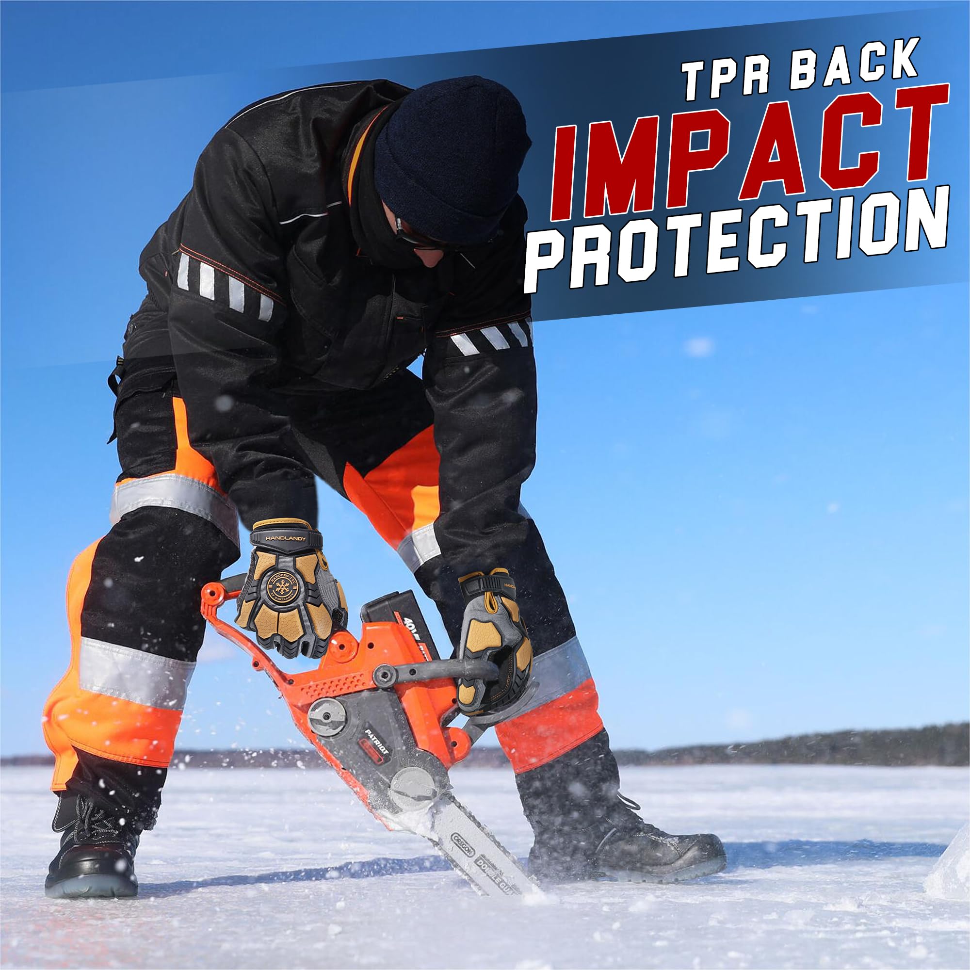 HANDLANDY back panel remains water-resistant to keep hands drier