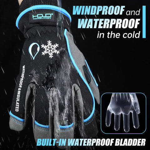HANDLANDY gloves show palm grip detail for secure handling in icy conditions