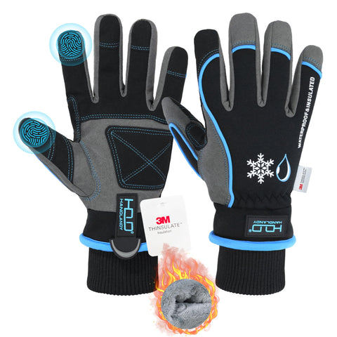 HANDLANDY waterproof insulated gloves with a rugged shell for dry hands in snow