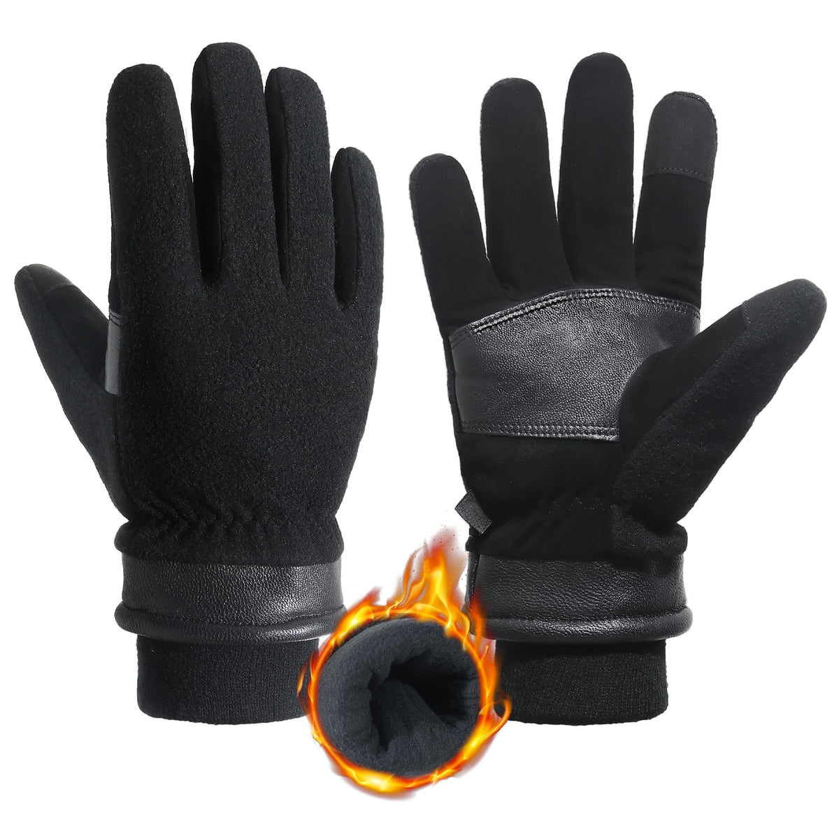 HANDLANDY winter gloves with waterproof bag insert keeping hands dry in snow