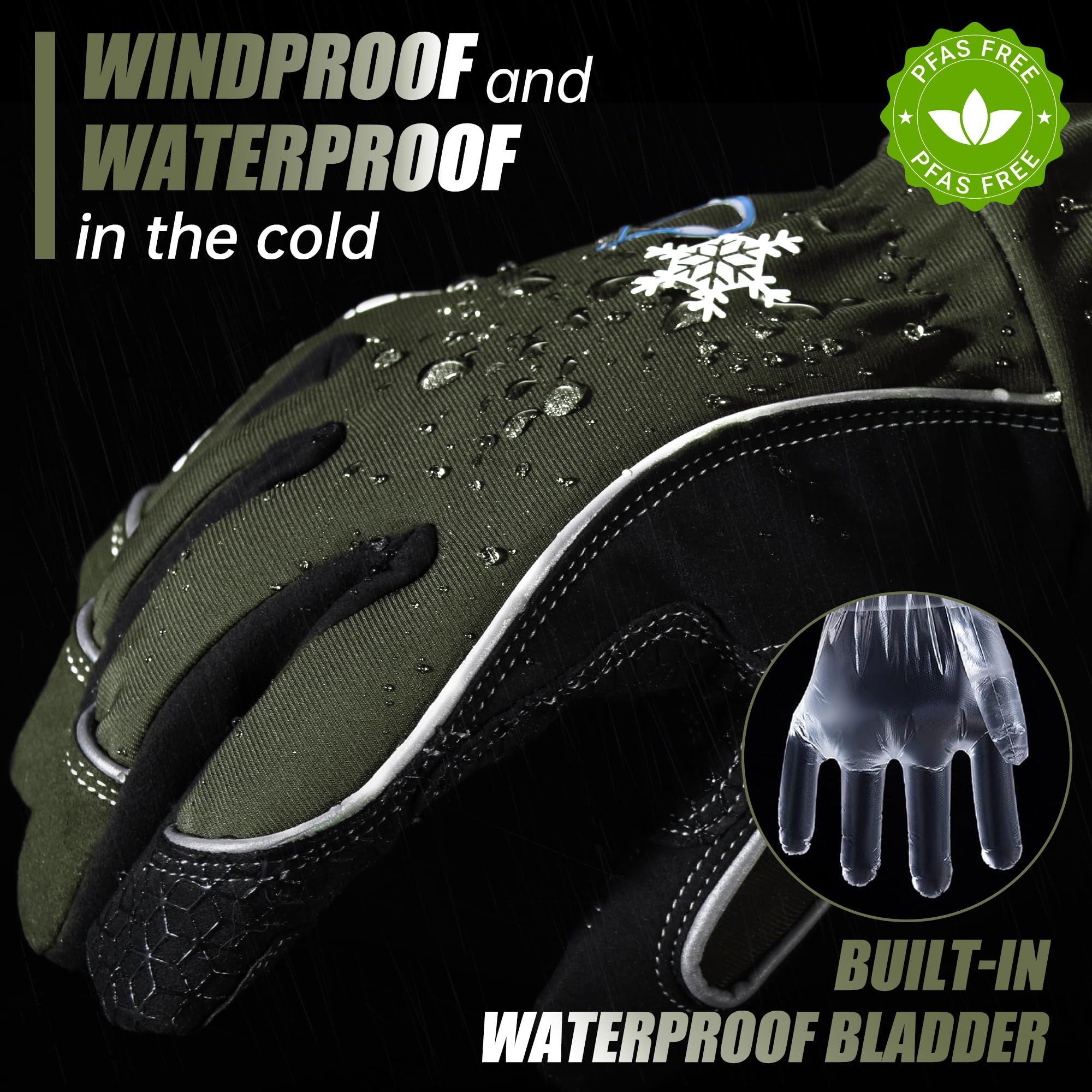 HANDLANDY winter insulated gloves featuring 3M Thinsulate insulation for warmth without bulk.