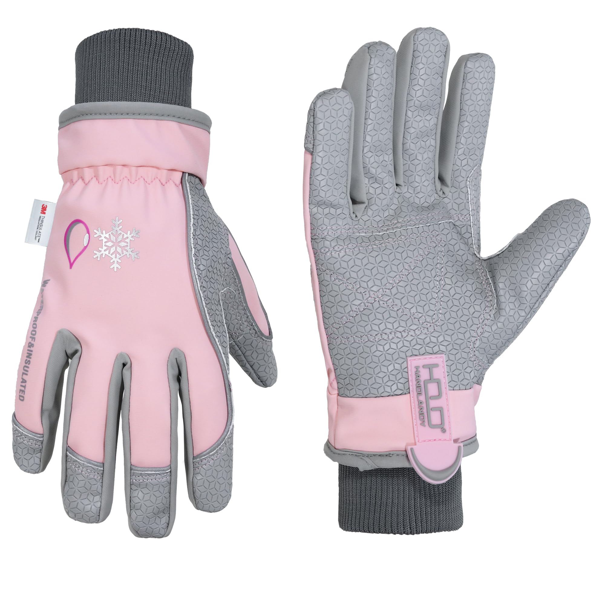 HANDLANDY winter insulated gloves with waterproof exterior offering dry hands during snow work